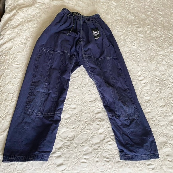 Gracie Fighter Kids BJJ Gi Uniform Blue M3 Jacket & Pants Jiu Jitsu Set Unisex - Picture 7 of 8